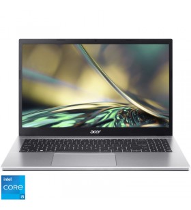 Laptop Acer Aspire 3 A315-59 cu procesor Intel® Core™ i7-1255U pana la 4.70 GHz, 15.6", Full HD, IPS, 8GB, 512GB SSD, Intel® Iris Xe Graphics, NO OS, Culoare Pure Silver