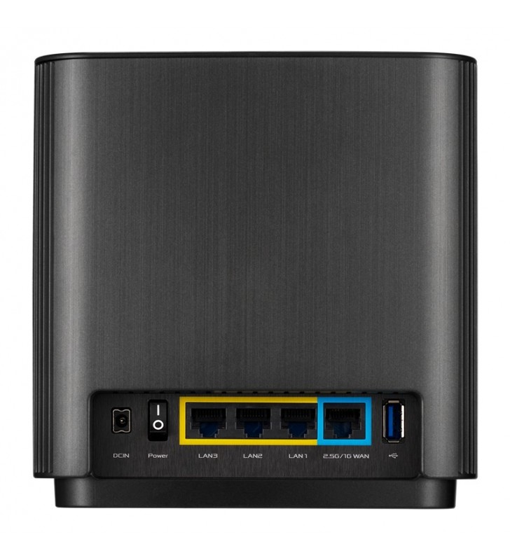 ASUS ZenWiFi AX XT8 (B-1-PK) router wireless Gigabit Ethernet Tri-band (2.4 GHz / 5 GHz / 5 GHz) 4G Negru