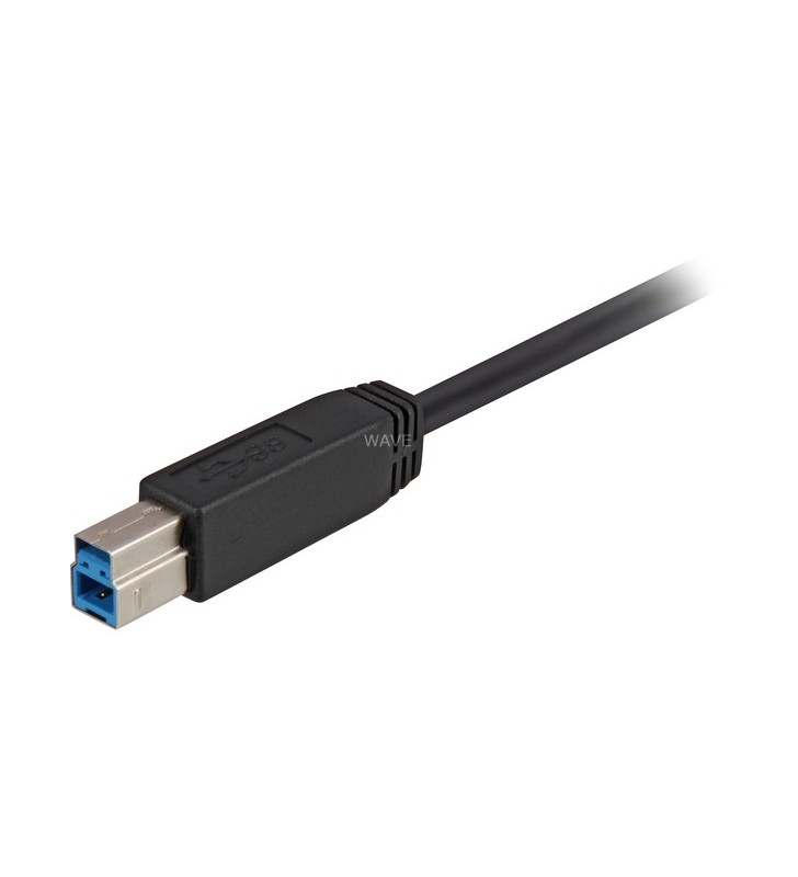 Cablu Sharkoon USB 3.2 Gen 1, USB-A tată - USB-B tată (negru, 5 metri)