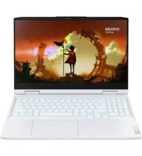 Laptop Lenovo IdeaPad Gaming 3 15ARH7, AMD Ryzen 7 6800H, 15,6 inchi, RAM 16 GB, SSD 512 GB, nVidia GeForce RTX 3050 Ti 4 GB, fără sistem de operare, Glacier White