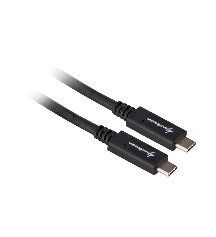 Cablu Sharkoon USB 3.2 Gen 2, USB-C tată - USB-C tată (negru, 1 metru)