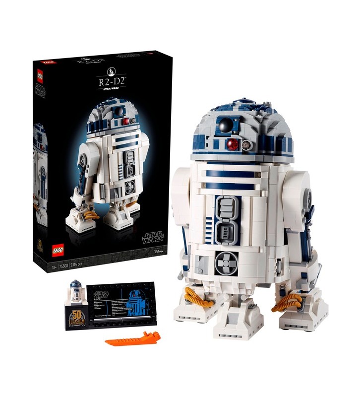 Jucărie de construcție cu sabie laser LEGO 75308 Star Wars R2-D2 (set pentru adulți)
