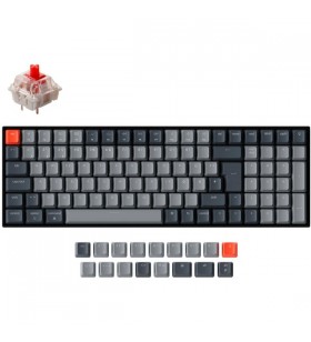 Tastatură pentru jocuri Keychron K4 versiunea 2 (negru/gri, aspect DE, roșu Gateron)