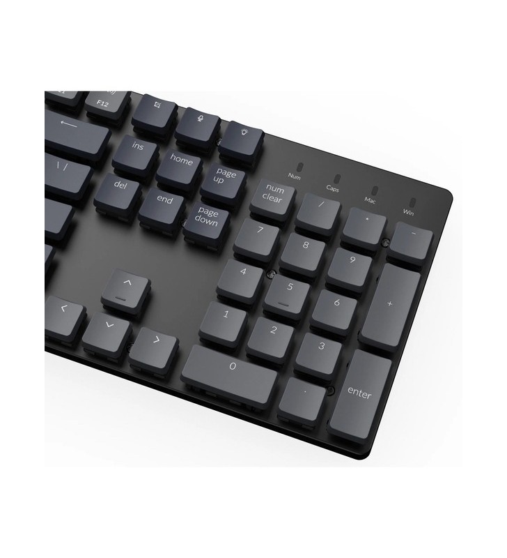 Keychron K5 SE, tastatură pentru jocuri (negru/gri, aspect DE, Keychron Low Profile Optical Brown, hot-swap)