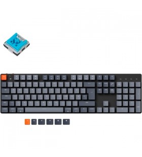 Keychron K5 SE, tastatură pentru jocuri (negru/gri, aspect DE, Keychron Low Profile Optical Blue, hot-swap)