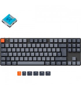 Keychron K1 SE, tastatură pentru jocuri (negru/gri, aspect DE, Keychron Low Profile Optical Blue, hot-swap)