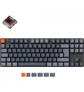 Keychron K1 SE, tastatură pentru jocuri (negru/gri, aspect DE, Keychron Low Profile Optical Brown, hot-swap, RGB)
