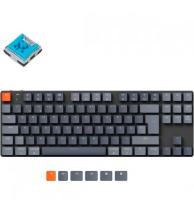 Keychron K1 SE, tastatură pentru jocuri (negru/gri, aspect DE, Keychron Low Profile Optical Blue, hot-swap, RGB)