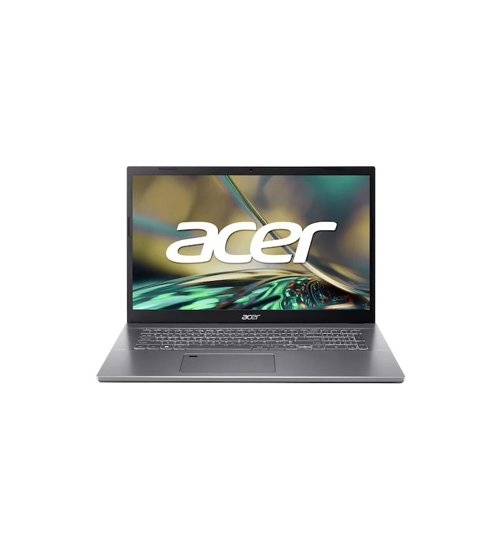 Laptop ACER Aspire 5 A517-53G, Intel Core i5-1235U pana la 4.4GHz, 17.3" Full HD, 8GB, SSD 512GB, Intel Iris Xe Graphics, Free DOS, Gri