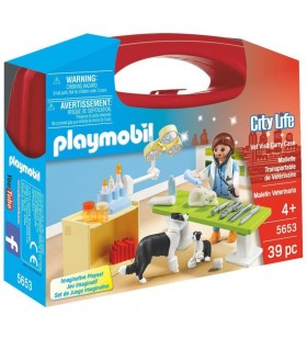 PLAYMOBIL 5653 City Life Jucărie de construcție pentru practica veterinară