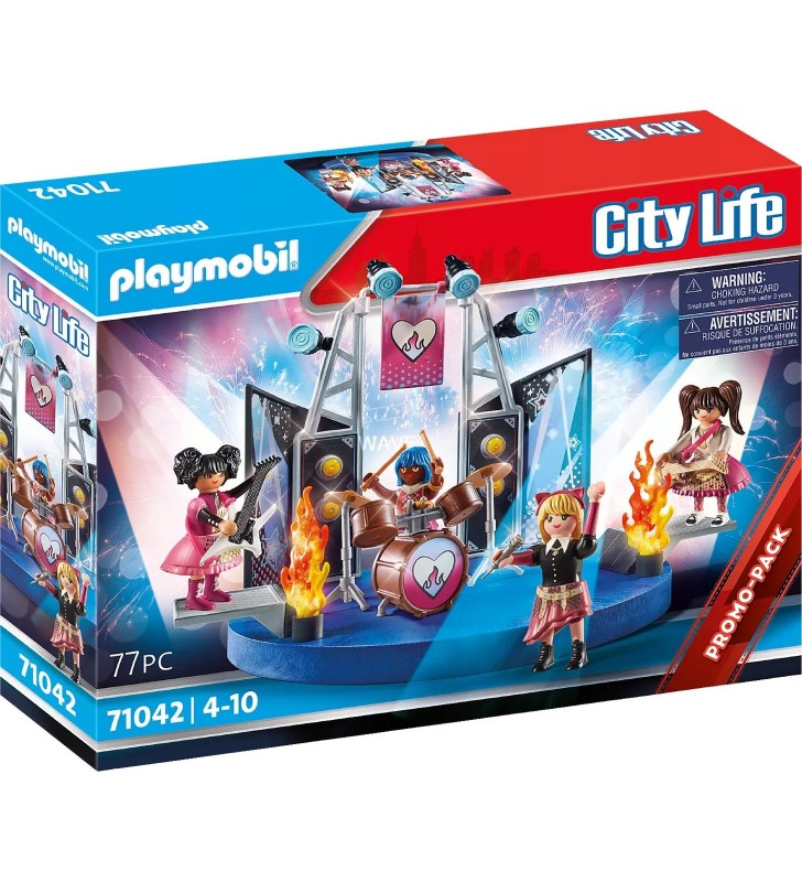 PLAYMOBIL 71042 Jucărie de construcție a trupei muzicale City Life