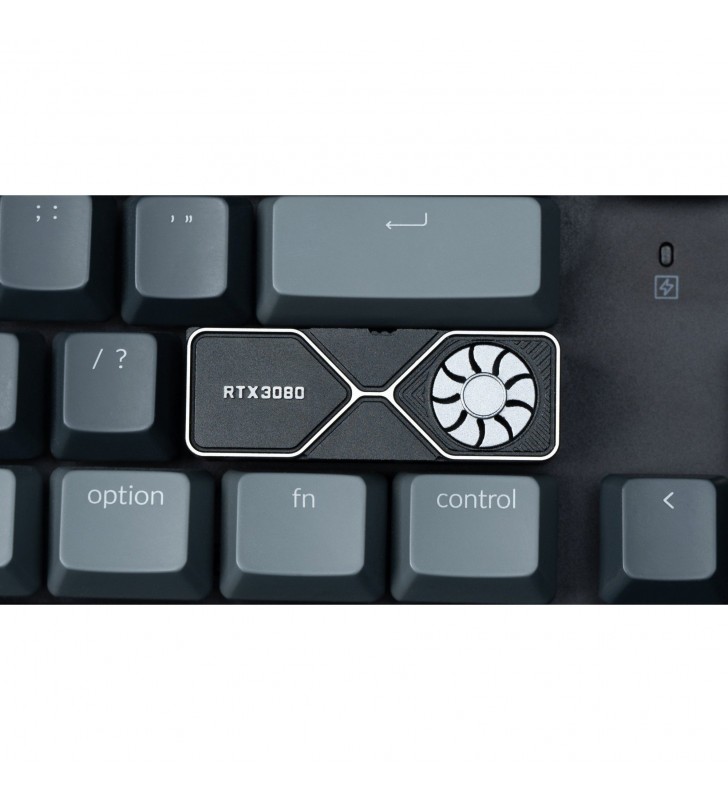 Placă grafică Keychron RTX3080 Keycap Artisan din aliaj de aluminiu (negru argintiu)