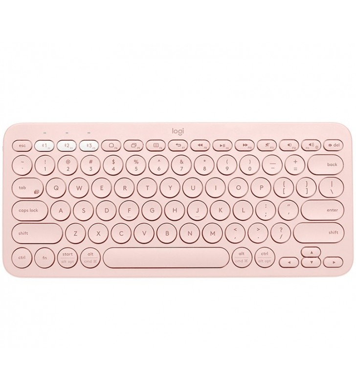 Logitech k380 tastaturi bluetooth azerty franţuzesc roz
