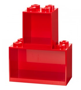 Room Copenhaga LEGO Regal Brick Raft 8+4, Set 41171730 (rosu, 2 rafturi)