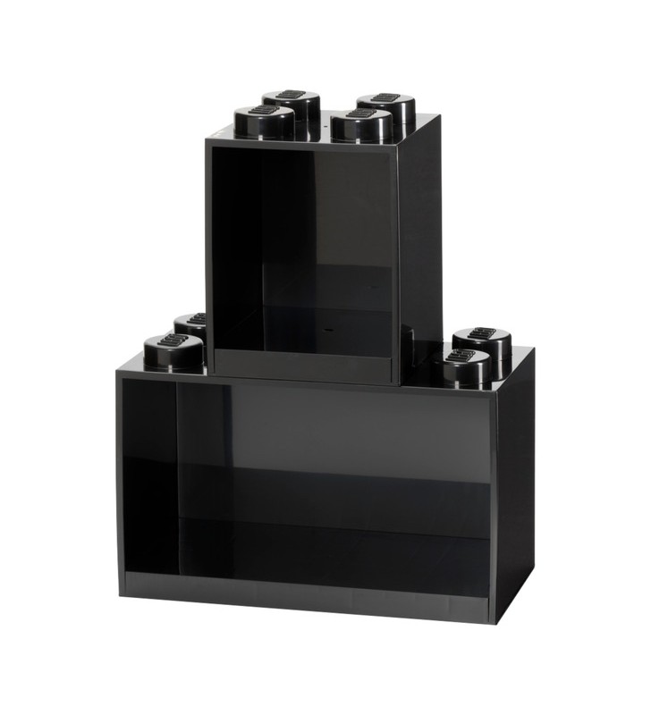 Room Copenhaga LEGO Regal Brick Raft 8+4, Set 41171733 (negru, 2 rafturi)