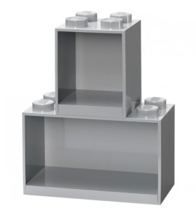 Room Copenhaga LEGO Regal Brick Raft 8+4, Set 41171740 (gri deschis, 2 rafturi)
