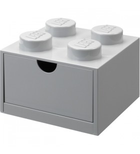 Room Copenhaga LEGO sertar birou 4 , cutie depozitare (gri, butoane)