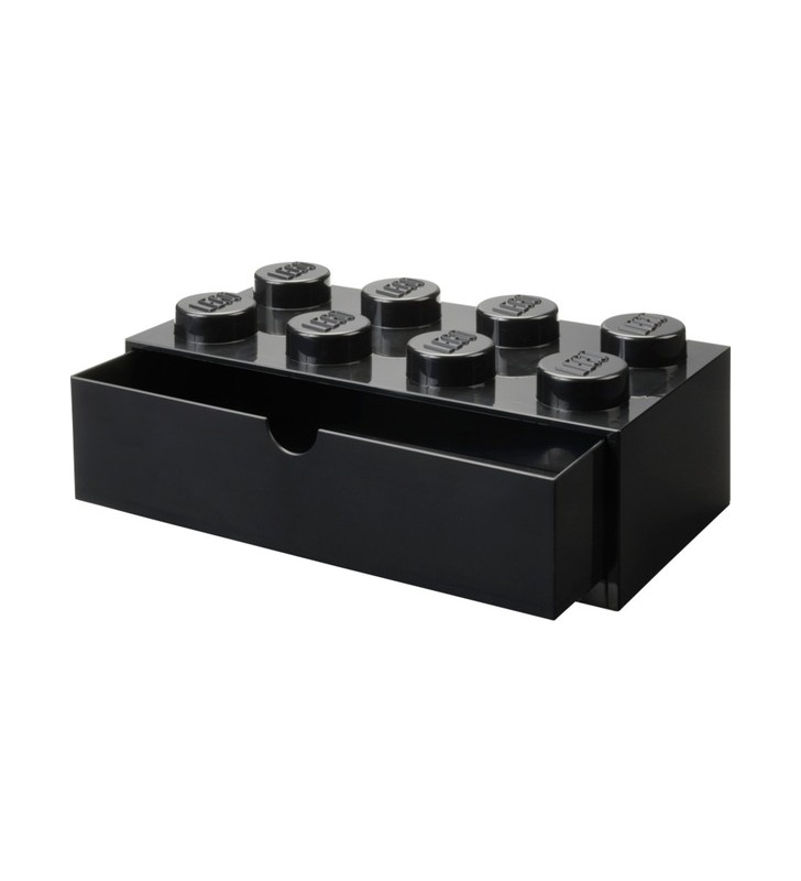 Room Copenhaga LEGO sertar birou 8 , cutie depozitare (negru, butoane)