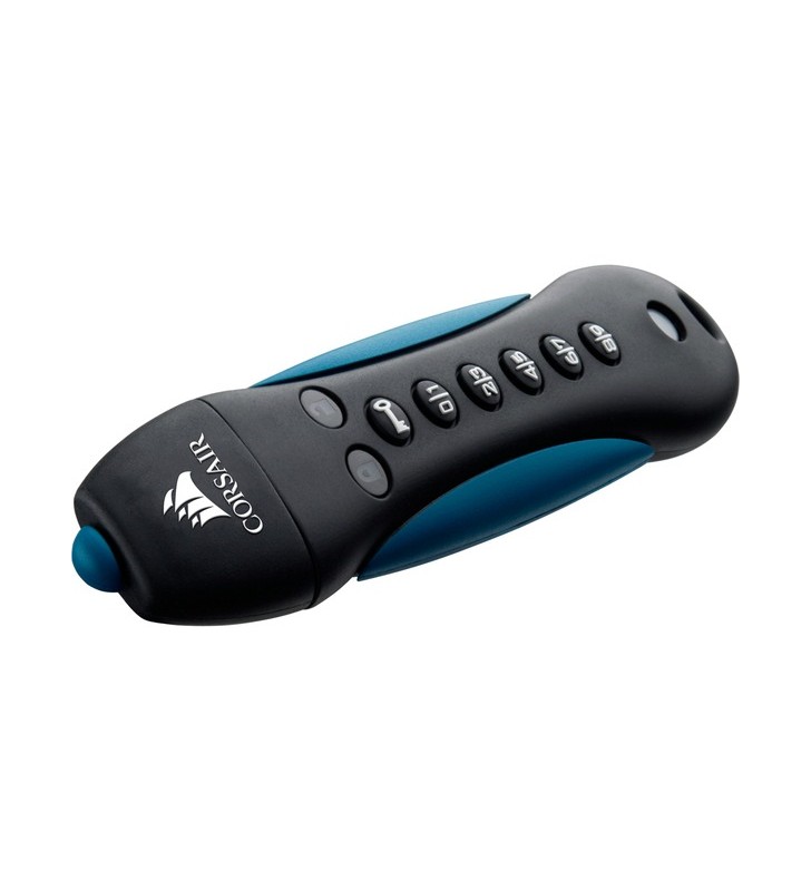 Stick USB Corsair Flash Padlock 3 de 256 GB (negru/albastru, USB-A 3.2 Gen 1)