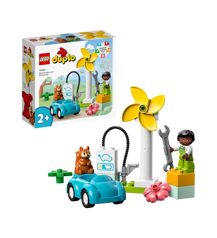 LEGO 10985 DUPLO Jucărie de construcție cu roată și mașină electrică