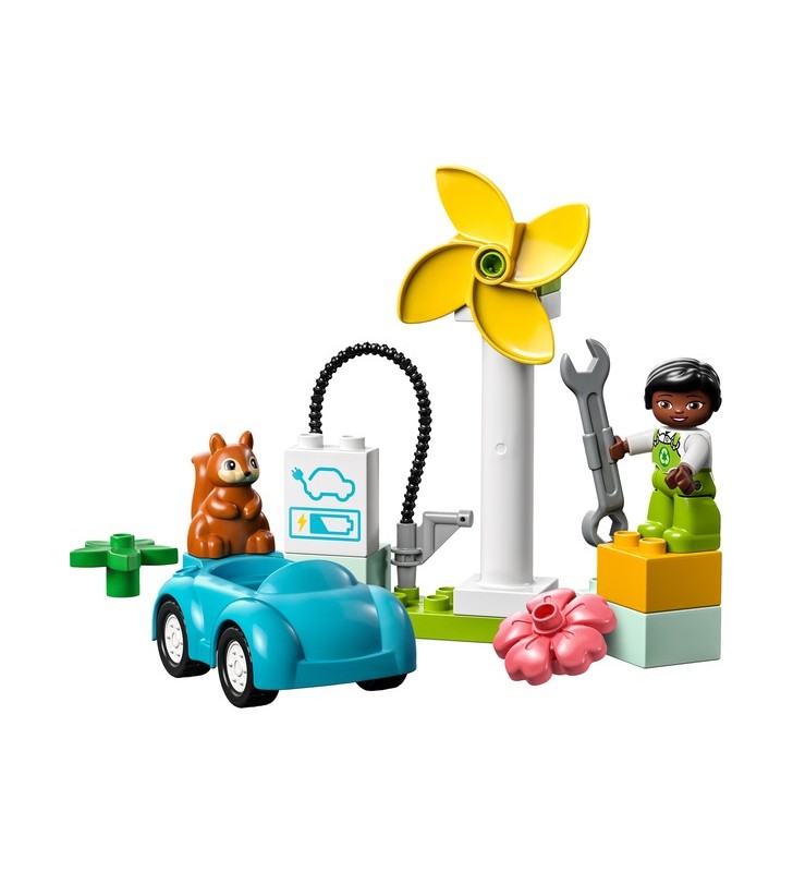 LEGO 10985 DUPLO Jucărie de construcție cu roată și mașină electrică