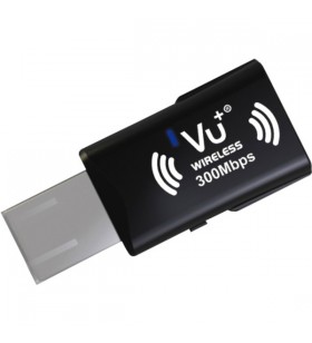 Adaptor USB wireless VU+ 300 Mbps incl. Configurare WPS, adaptor WLAN (negru)