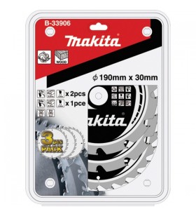 Set de lame de ferăstrău circular Makita B-33906, set de lame de ferăstrău (190 mm)
