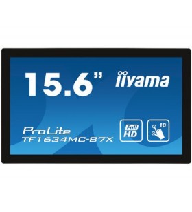 Iiyama prolite tf1634mc-b7x monitoare cu ecran tactil 39,6 cm (15.6") 1920 x 1080 pixel negru multi-touch multi-utilizatori