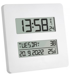 TFA Ceas radio digital TIMELINE cu temperatură, ceas cu alarmă (alb)