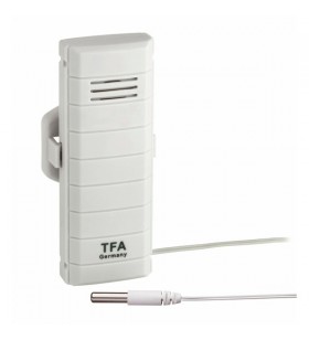 Transmițător de temperatură TFA cu cablu impermeabil WEATHERHUB, senzor de temperatură (alb, pentru sistemul TFA WEATHERHUB SmartHome)