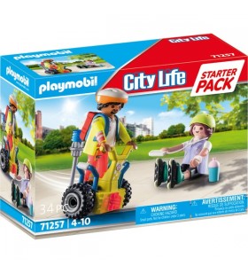 PLAYMOBIL 71257 City Life Starter Pack Rescue cu Jucărie de construcție Balance Racer