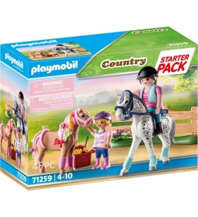 PLAYMOBIL 71259 Country Starter Pack Jucărie de construcție pentru îngrijirea cailor