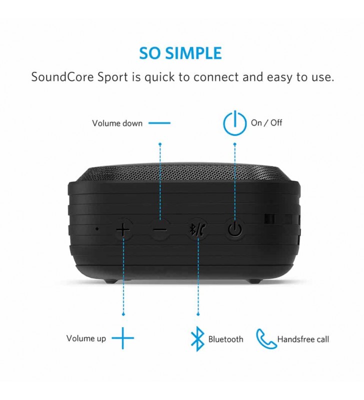 Boxa portabila wireless bluetooth anker soundcore sport black