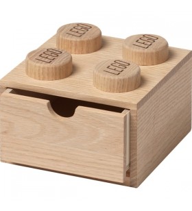 Room Copenhagen LEGO 2x2 sertar birou din lemn, cutie de depozitare (stejar deschis)