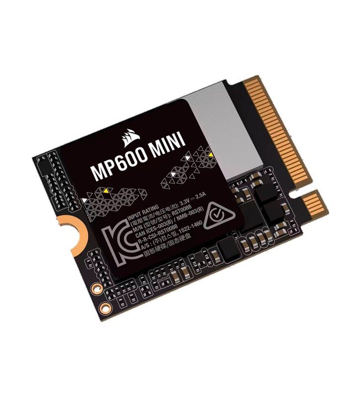 Corsair MP600 MINI 1TB, SSD (negru, PCIe 4.0 x4, NVMe 1.4, M.2 2230)