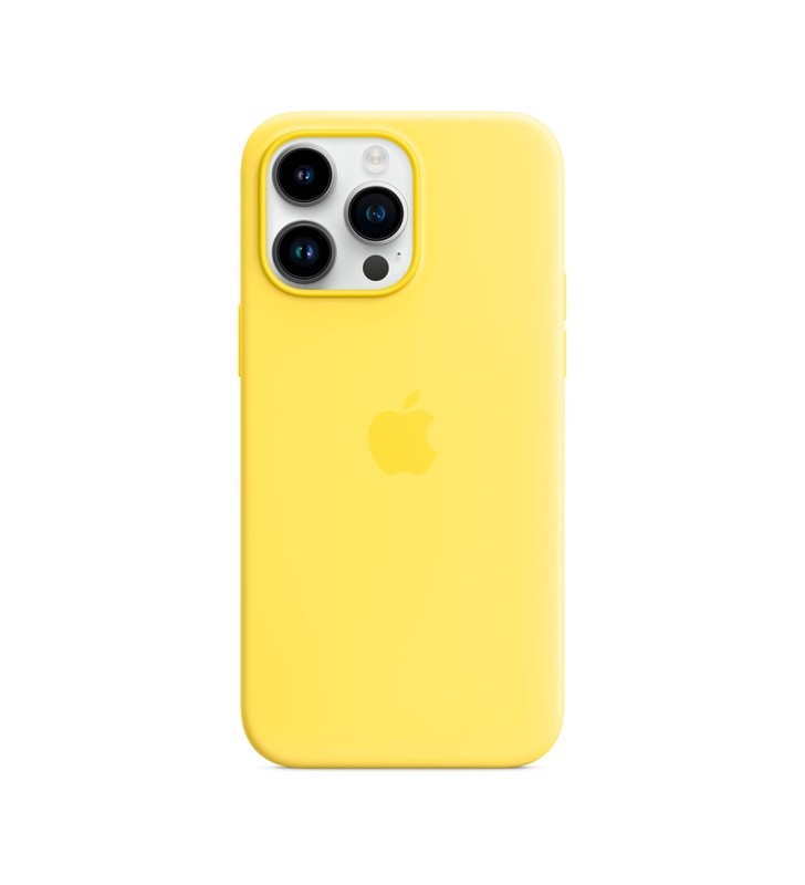 Husă din silicon Apple cu MagSafe, husă pentru telefon mobil (galben, galben canar, iPhone 14 Pro Max)
