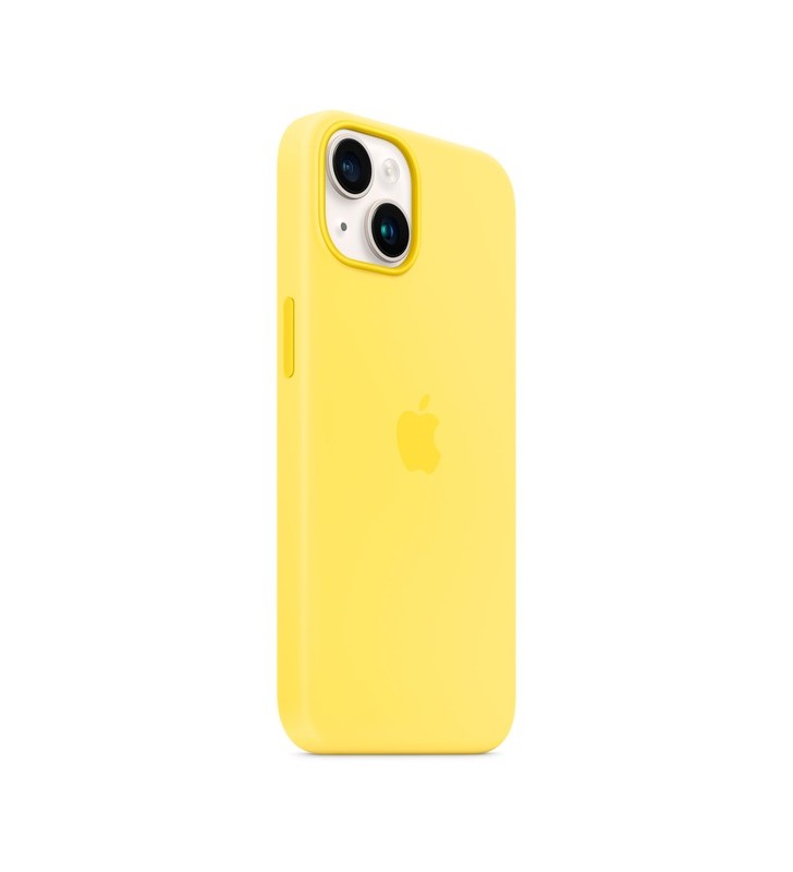 Husă din silicon Apple cu MagSafe, husă pentru telefon mobil (galben, galben canar, iPhone 14)