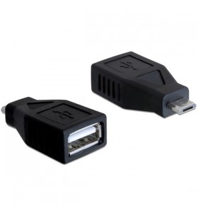 Adaptor DeLOCK USB 2.0, mufa Micro-USB - mufa USB-A (negru)