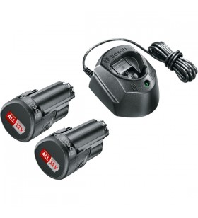 Set de pornire Bosch 2 x 1,5 Ah & GAL 1210 CV (negru, 2x baterie + încărcător)