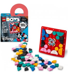Jucărie de construcție LEGO 41963 DOTS Disney Mickey și Minnie cu plasture creativ (kit de bricolaj pentru a decora haine, rucsacuri, accesorii)