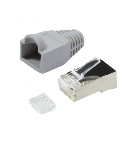 Logilink mp0021 logilink - plug connector cat.6 rj45 100pcs. set, shielded, grey