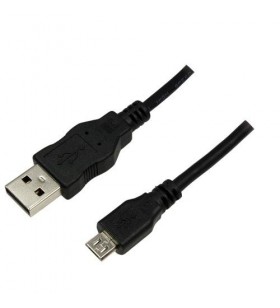 Cablu de date logilink cu0034, usb - micro usb, 1.8m, black