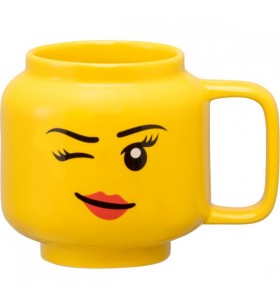 Cană din ceramică LEGO Room Copenhaga Winking Girl, mică (galben)
