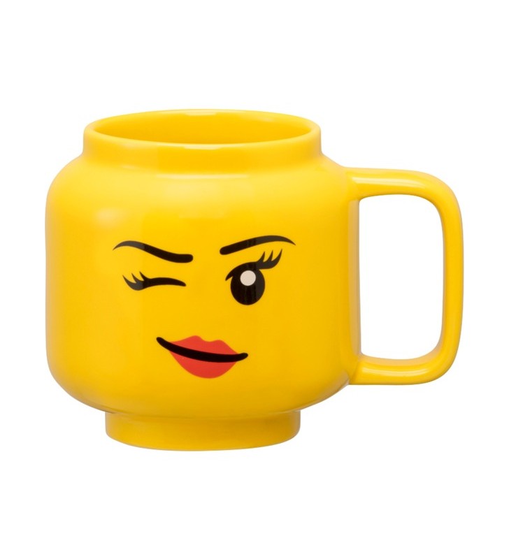 Cană din ceramică LEGO Room Copenhaga Winking Girl, mică (galben)