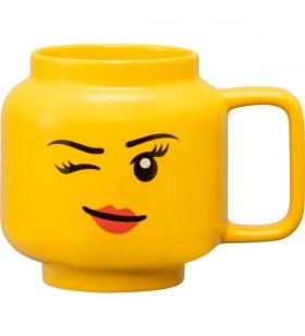 Cana Copenhaga LEGO din ceramică Winking Girl, mare (galben)