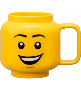 Cană din ceramică LEGO Room Copenhaga Happy Boy, mare (galben)