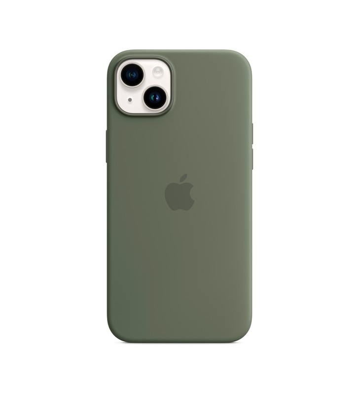Husă din silicon Apple cu MagSafe, husă pentru telefon mobil (verde măsline, măsline, iPhone 14 Plus)