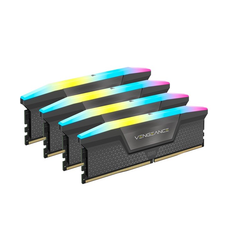 Corsair DIMM 64 GB DDR5-6600 (4x 16 GB) kit quad, memorie (negru, CMH64GX5M4B6600C32, Vengeance RGB, XMP)