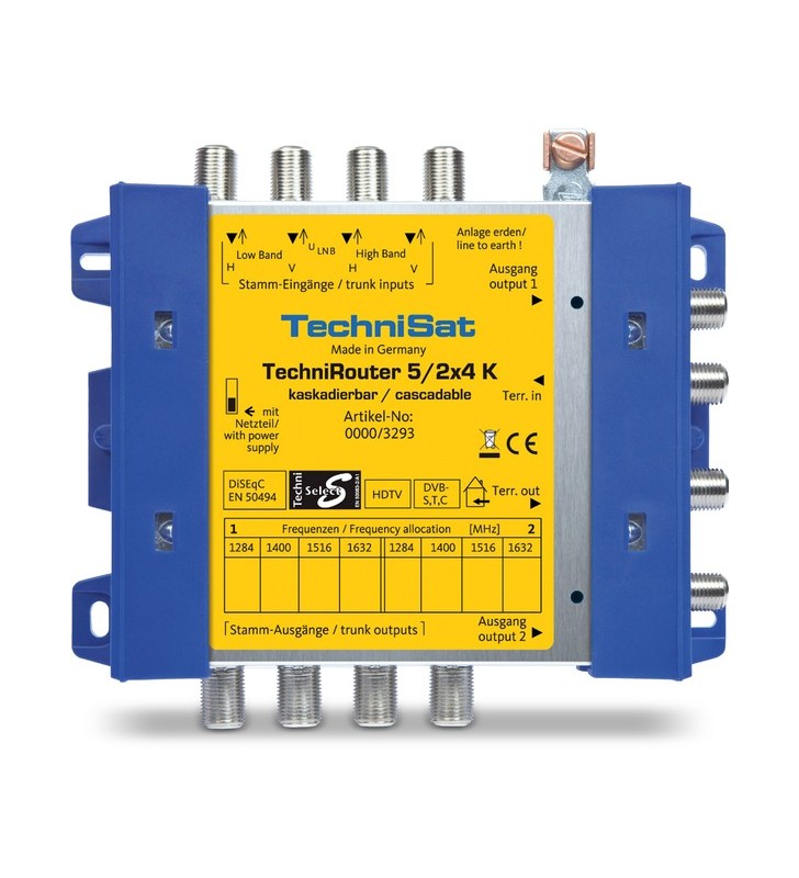 TechniSat TECHNIROUTER 5/2X4 GR, multi-switch (galben/albastru, cascadabil)