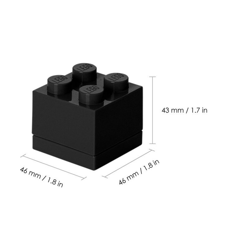 Room Copenhaga LEGO Mini Box 4, cutie de prânz (negru) Camera Copenhaga